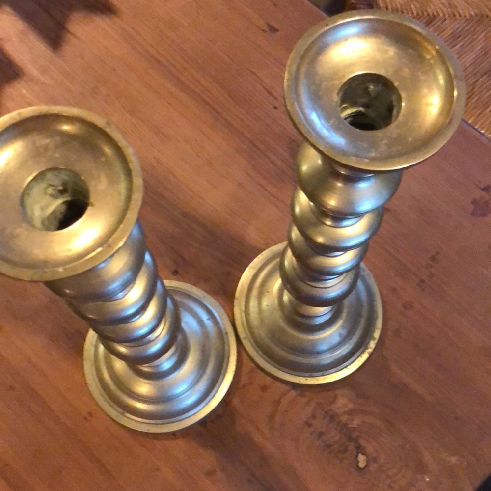 Brass 20” candle sticks a pair
